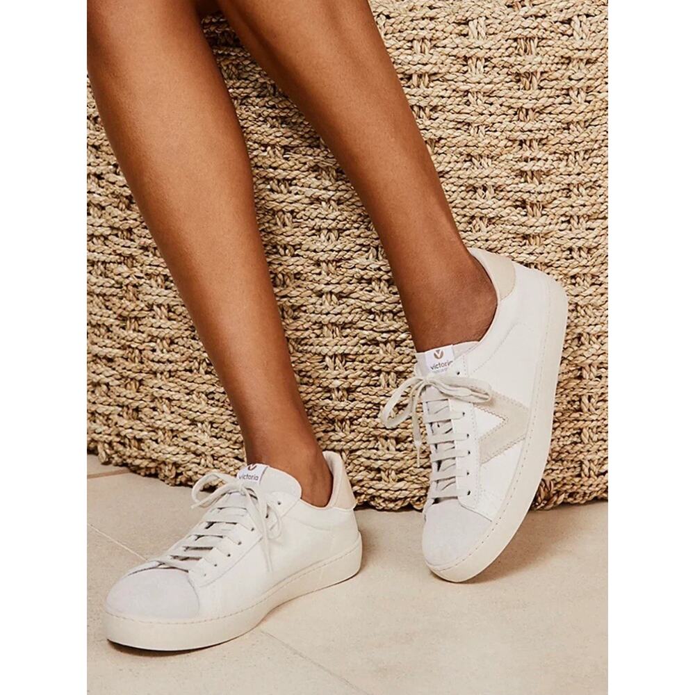 Victoria Berlin Women's Fashion Sneakers Ivory Suede Ice 10 41